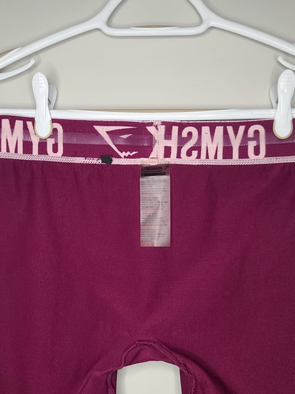 Gymshark Fit Seamless Leggings Deep plum Chalk pink Size S - Picture 4 of 6